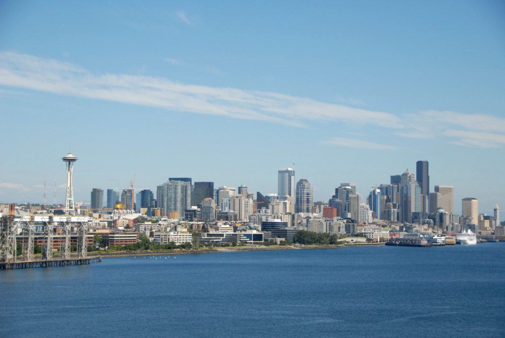 Seattle skyline on Celebrity Cruise Alaska