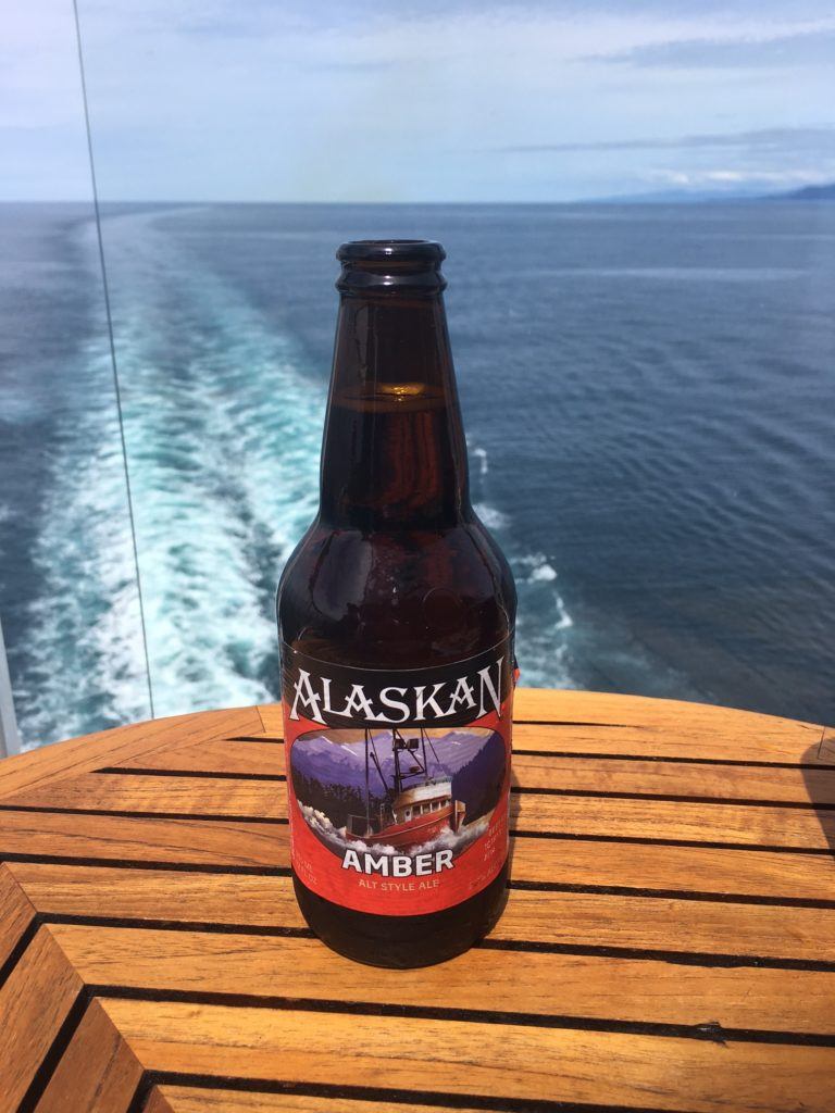 beer on the deck of the Celebrity Solstice Celebrity Cruise Alaska